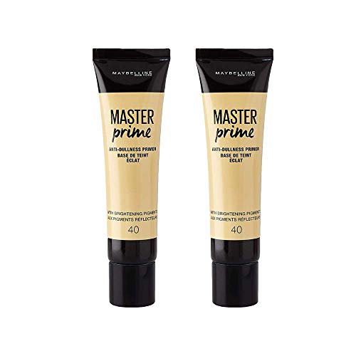 2 x Maybelline Face Studio Anti-Dullness Primer - 40 Brightening Pigment 30ml