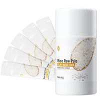 1 PC Rice Mask Stick + 5 PCS Rice paste Sleep facial masks, Face Mask Set for Cleansing Pores & Hydrating