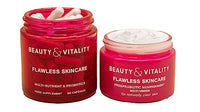 Beauty & Vitality Flawless Skincare Kit for Acne-Prone Skin - Probiotic Moisturiser (50ml) and Supplements (60 Caps) for Microbiome Balance