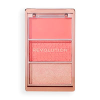 Revolution Beauty London Revolution, Blush Icon Palette, Cream & Pressed Powder Blusher, Highly Pigmented, Face Palette, Vegan & Cruelty-Free, 3 Shades, Authentic Peach