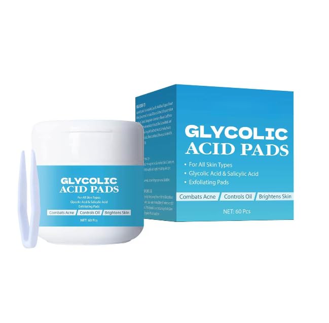 TBeautfave Glycolic Acid Cleansing Pads for Face & Body, Helps Balance Skin Oil And Water