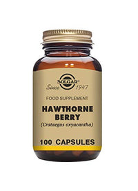 Solgar Hawthorne Berry Vegetable Capsules - Pack of 100 - Powdered Extract - Vegan, Vegetarian, Kosher