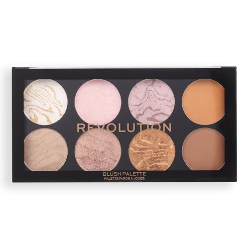 Revolution Beauty London, Ultra Blush Palette, Golden Sugar, 8 Farbtöne