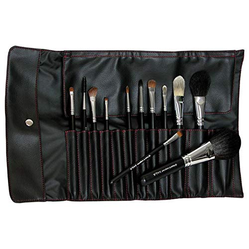Royal & Langnickel Silk Pro 12-Piece Professional Cosmetic Brush Set in a Faux Leather Zip Close Case