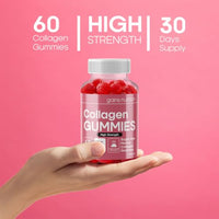 Gains Nutrition GN Marine Collagen Gummies | 60 High Strength Collagen Supplements - 1000mg Marine-Collagen per Serving with Biotin Zinc & Vitamin C | Non-GMO, Gluten & Allergen Free