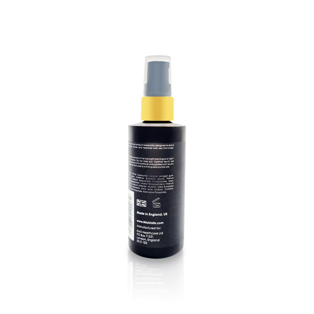 ThickTails Hair Growth Serum For Women 3.4fl.oz - for Thinning Hair Breakage Due to Menopause Stress Postpartum Recovery. Anti Loss Thickening Regrowth Treatment. Best DHT Blocker. Biotin Caffeine