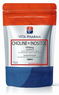 Vita Pharma VITA PHARMA Choline + Inositol 1000mg 30 Tablets Vitamin Supplement