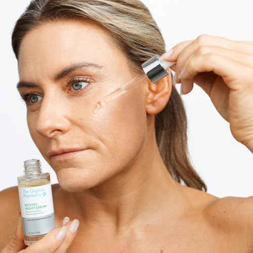 The Organic Pharmacy Retinol Night Serum 30ml - 2.5% Encapsulated Retinol, Anti-aging, Smooths wrinkles, Reduces Pigmentation, 94.30% Organic, 98.90% Natural
