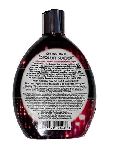 TanTan Tan Incorporated Original Dark Brown Sugar Tingle Advanced 45 Bronzer Tanning Lotion 400ml
