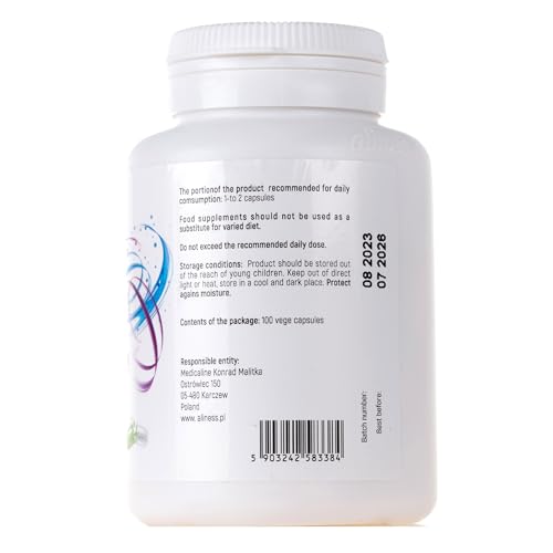 Aliness Magnesium Taurate with Vitamin B6, 100 Vegan Capsules