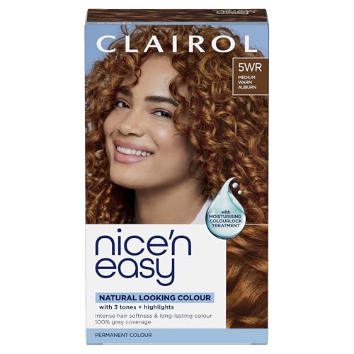 Clairol Nice'n Easy Crème, Natural Looking Oil Infused Permanent Hair Dye, 5WR Medium Warm Auburn