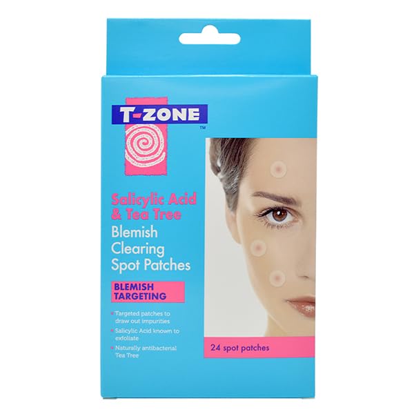 Creightons T Zone 6 x 24 Multipack of Salicylic Acid & Tea Tree Spot Patches, Specially Formulated to Target Blemishes and to Help Reduce Skin Irritation and Redness, Translucent and Discreet