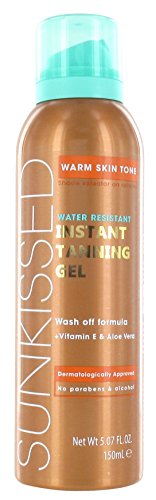 Sunkissed Instant Tanning Gel Water Resistant Warm Skin Tone 150ml