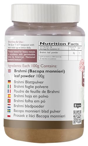 ARYAN HERBALS Brahmi (Bacopa Monnieri) Powder 100gm