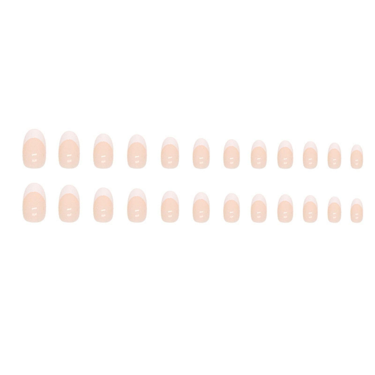 HERBINSOLS Almond False Nails - French Tip Press on Nails - White Tips Press on Nails Short - 12 Sizes Removable Glue on Nails Full Cover Stick on Nails for Women DIY Manicure