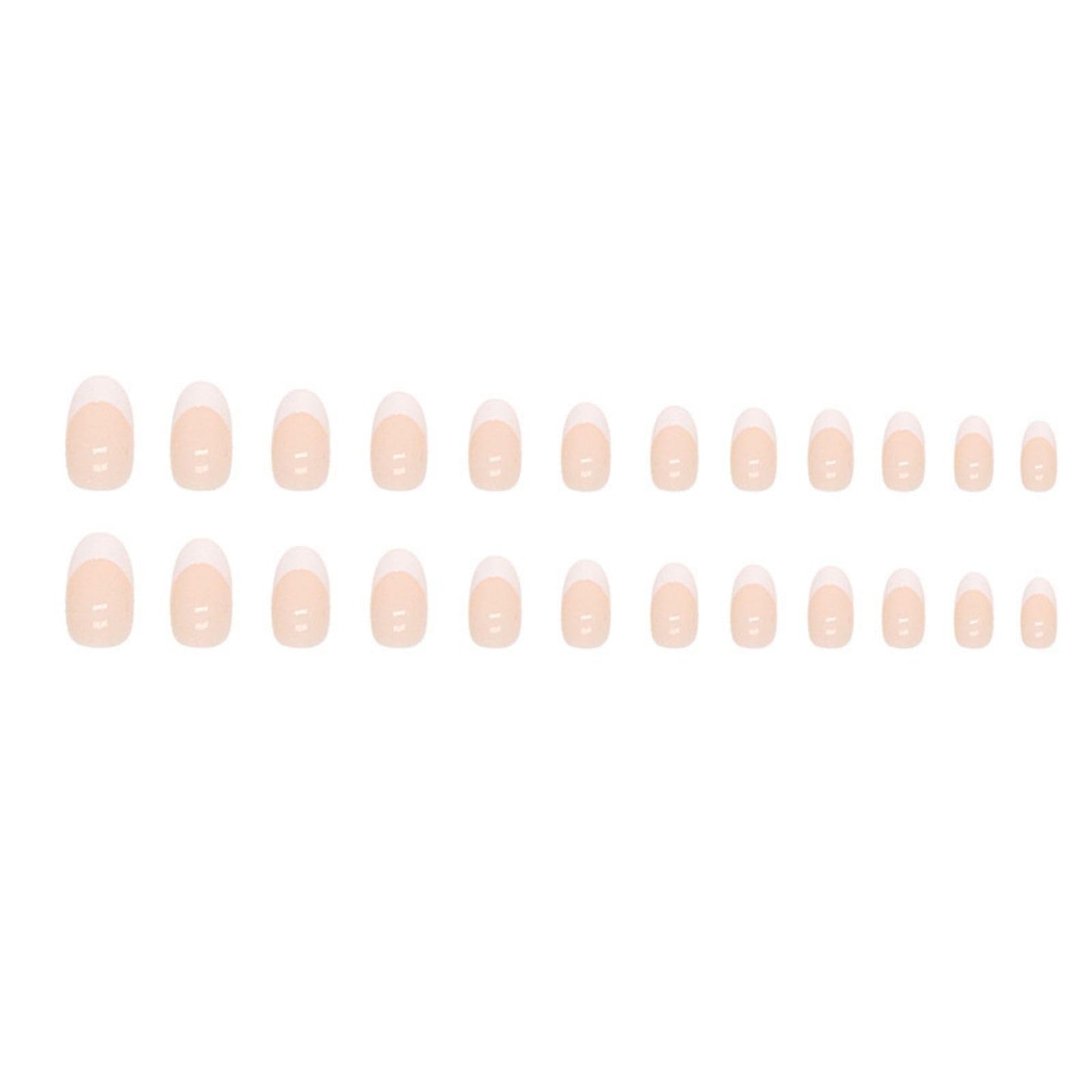 HERBINSOLS Almond False Nails - French Tip Press on Nails - White Tips Press on Nails Short - 12 Sizes Removable Glue on Nails Full Cover Stick on Nails for Women DIY Manicure