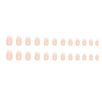 HERBINSOLS Almond False Nails - French Tip Press on Nails - White Tips Press on Nails Short - 12 Sizes Removable Glue on Nails Full Cover Stick on Nails for Women DIY Manicure