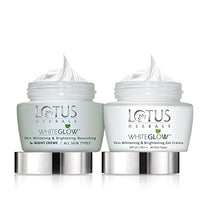 Lotus Herbals WhiteGlow Skin Whitening & Brightening Nourishing Day and Night Gel Cream Set (120g Pack of 2)