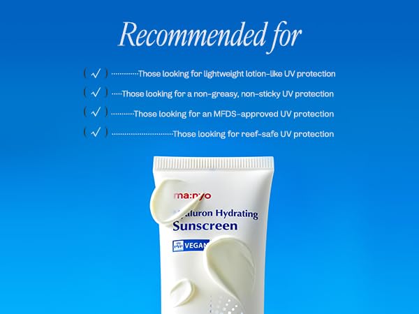 ma:nyo Hyaluron Hydrating Sunscreen 50ml (1.69 fl oz) SPF 50+ Lightweight, Vegan, Wide Spectrum UV Protection (Sunscreen (50ml))