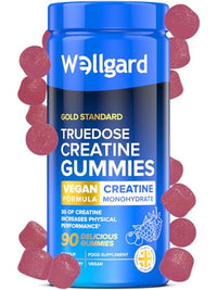 Wellgard Truedose Creatine Gummies - Vegan, 3000mg Creatine Monohydrate, Increases Physical Performance, 90 Gummies