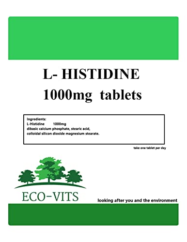 ECO-VITS L-HISTIDINE 1000mg (60 Tablets) Immune Boost, Produce, S,O,D, Supports Immune System, Joint & Tissue Repair, Digestive Health, Cardiovascular Wellness, Antioxidant & Cellular Support