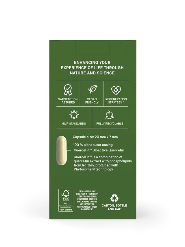 Natroceutics Quercetin Bioactive 60 Vegan Friendly Capsules| 20 Times More Bioavailable| Enhanced Delivery System| Fast Acting|