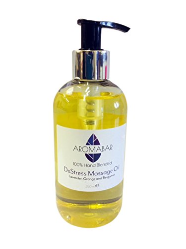 Aromabar De-Stress Massage Oil 250ml with Lavender, Sweet Orange and Bergamot