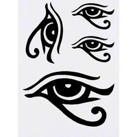Azeeda 4 x 'Eye of Horus' Temporary Tattoos - Water Resistant, Skin-Safe, Non-Toxic Transfers, Mixed Sizes (TO00042801)