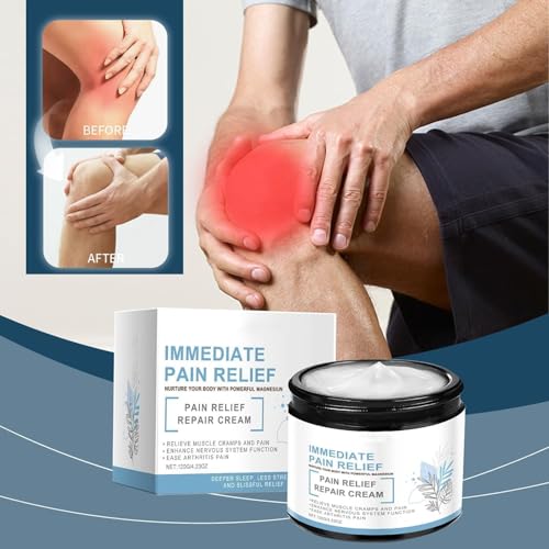 DEJIN Magnesium Cream – Joint, Muscle & Nerve Comfort | Magnesium Gel, Balm, Butter | Foot, Leg & Body Cream | Nerve, Neuropathy, Sciatica Support | Relaxing Knee Joint Cream | Lightweight, Non-Greasy
