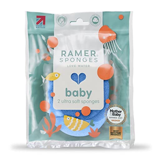RAMER Ultra Soft Baby Sponge Ramer Sponges, Twin Pack, Random Color