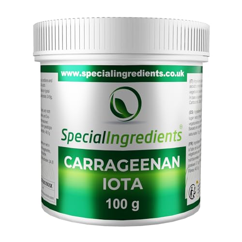 SPECIAL INGREDIENTS Special Ingredients Carrageenan Iota Premium Quality Food Grade Powder 100g, Suitable for Vegan's & Vegetarian's, Non GMO, Recyclable Plastic Container