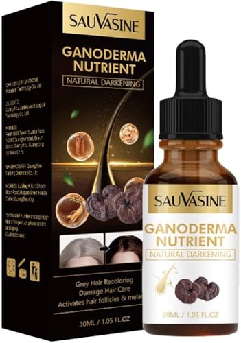 Anti-greying Hair Serum, Restore Nourishing Hair Serum, Ganoderma Nutrient Hair Darkening Serum, Natural Anti-Greying Hair Darkening Serum, for Thicker, Longer Hair, Restore Hair Natural Color 30ml