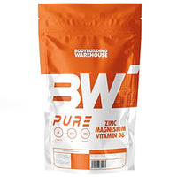 Bodybuilding Warehouse, Pure Zinc, Magnesium & Vitamin B6 Capsules (120 Tablets)