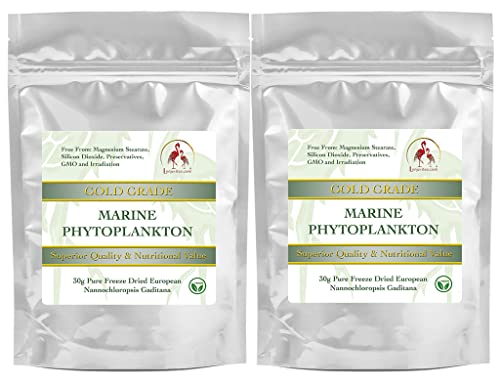 Lonjevitee.com Lonjevitee Phytoplankton - Gold Grade Marine Phytoplankton Pure Freeze Dried Powder - 2 x 30g Pouches