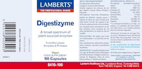Lamberts Digestizyme – Broad Spectrum Plant Enzymes for Protein & Digestion – 100 Capsules