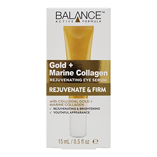 Balance Active Formula Gold and Marine Collagen Rejuvenating Eye Serum (15 ml) - Absorbs Fast and Pleasantly Refreshes the Skin to Reduce the Appearance of Fine Lines and Wrinkles