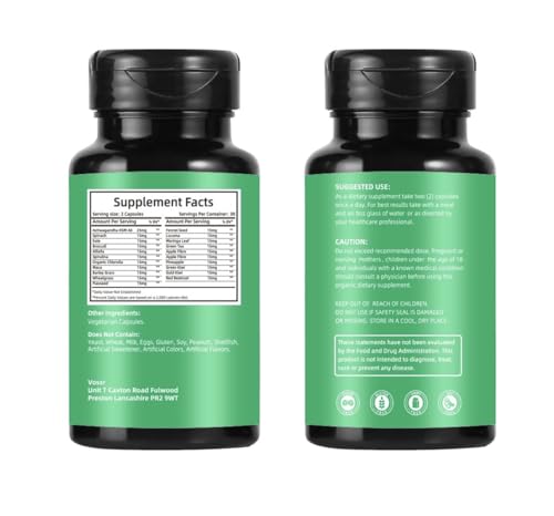 AYP Distribution Advanced Superfood Powder 60 Softgel Capsules – Organic Premium Super Greens Blend with Ashwagandha KSM-66, 20+ Natural Nutrient-Rich Ingredients for Immunity and Energy | Vegan, Non-GMO