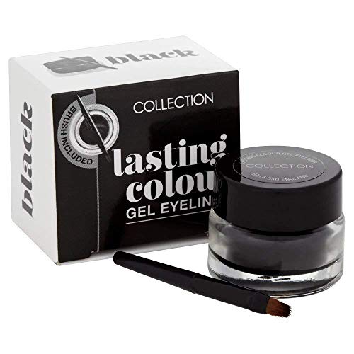 Collection Cosmetics Colour Gel Eyeliner, 12-Hour Wear with Angled Brush Included, 4g, Black