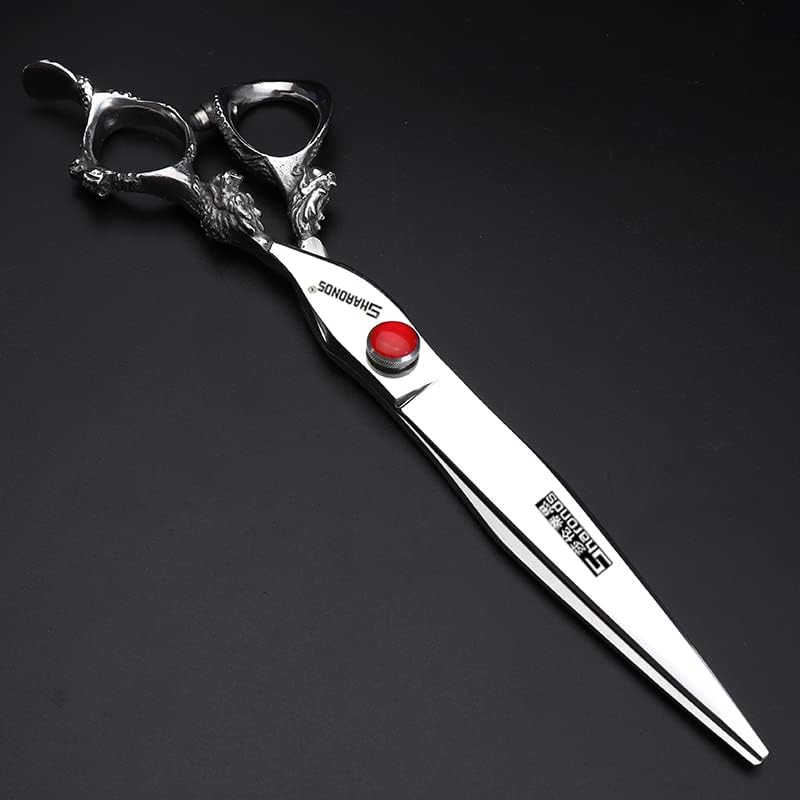 SHARONDS 7" 7.5" 8" Professional Hairdressing Scissors Barber Salon Hair Cutting Dragon Shears (Large) (7.5 inch dragon scissors)