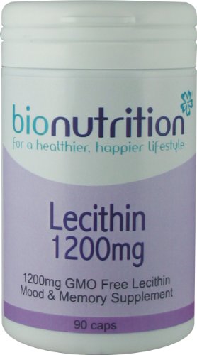 Bio Nutrition Lecithin 1200mg : Sleep, Mood and Memory Supplement : 90 caps