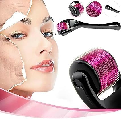 Generic Derma Roller Hair Growth for Men and Women, Microneedling Skin Beard & Hair Growth scalp roller for Skin Rejuvenation Anti Ageing Wrinkle Hair regeneration Scar (0.5mm)