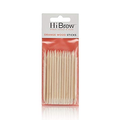Hi Brow Orange Wood Sticks - 25 Count
