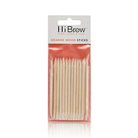 Hi Brow Orange Wood Sticks - 25 Count