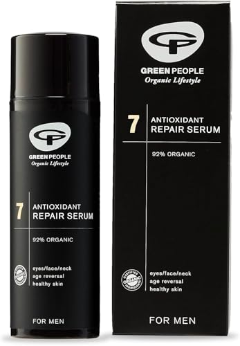 Green People For Men No. 7 Antioxidant Repair Serum - Facial Serum - Paraben & Ethanol Free - Vegan, Organic & Cruelty Free, 50ml