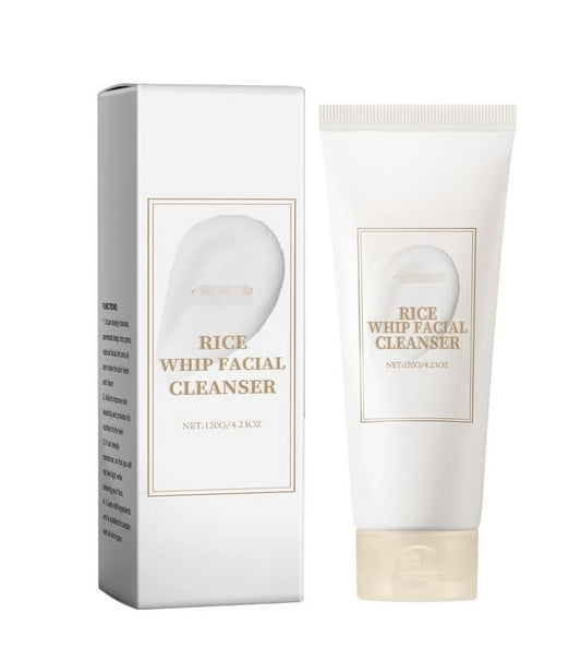 Trendyfave Rice Facial Cleanser, Rice Face Wash With Vitamin E, Moisturizing Cleanser For Dry Skin, Korean Skincare Deep Pore Cleansing, Exfoliating Scrub Cleanser