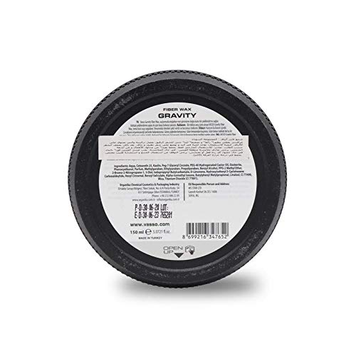 Vasso Black Edition Fiber Wax 150ml, Black