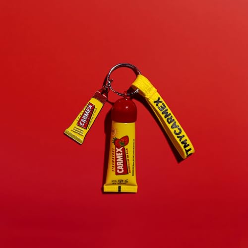 Carmex CARMEX Limited Edition Keyring Set with Strawberry Lip Balm Tube | Softens & Hydrates Lips