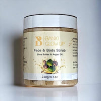 Natural Shea Butter & Argan Oil Face & Body Scrub Exfoliating Body Scrub & Exfoliator - Skincare Remove, Rejuvenating & Softening - Deep Cleansing