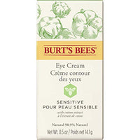 Burt's Bees 98.9% Natural Hydrating Daily Eye Cream Tube, Sensitive Formula, 14.1 g