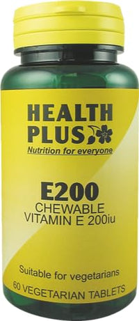 Health Plus E200 Chewable Vitamin E Supplement - 60 Tablets